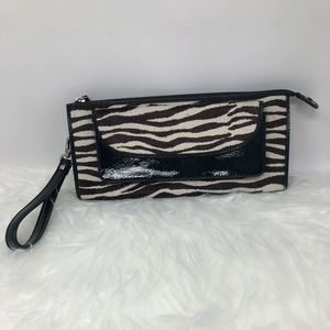 Zebra print Clutch/Wristlet
